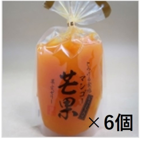 サンヨー堂 マンゴー果実ゼリー ピューレ入り 350g×6個セット