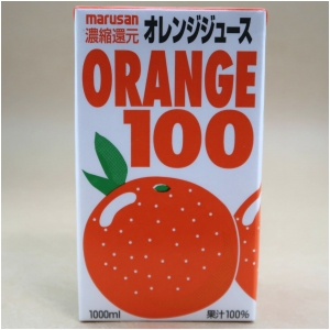 オレンジジュース　100%　マルサンアイ　1L×6パックセット　紙パック